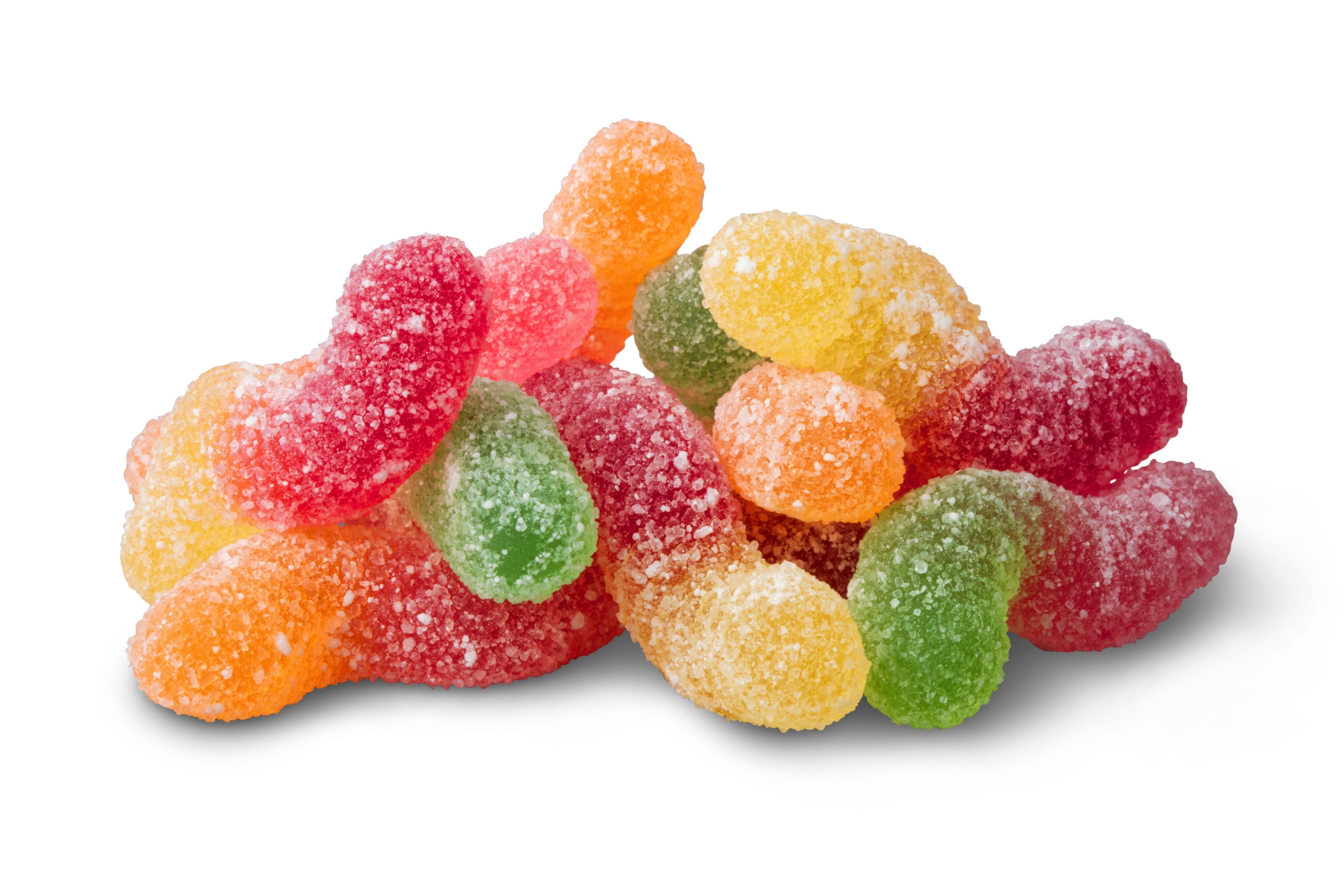 Naturally Colored Sour Tiny Gummy Worms D2