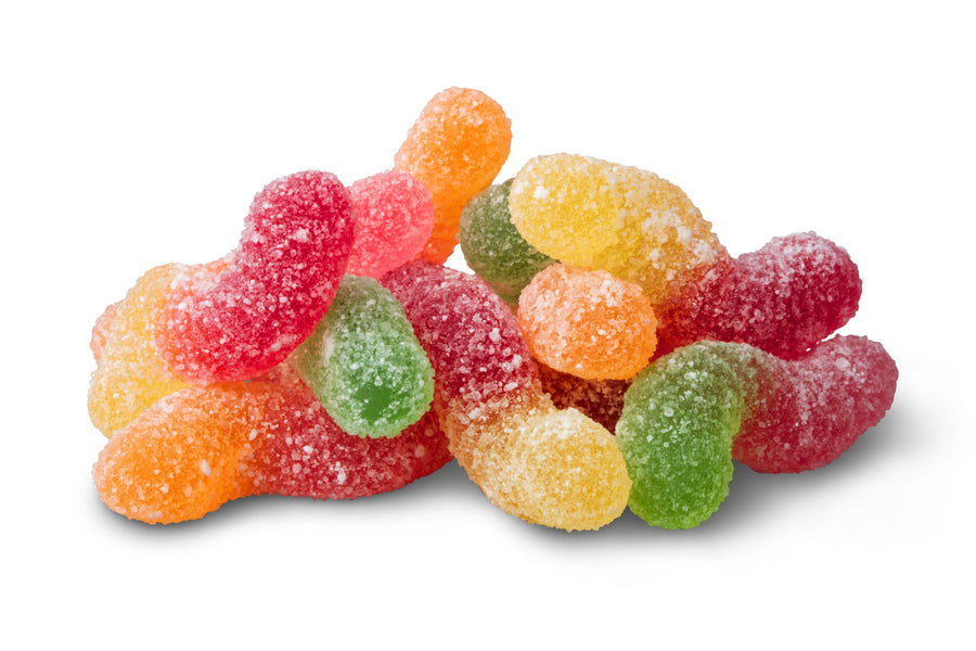 Naturally Colored Sour Tiny Gummy Worms D2