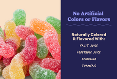 Naturally Colored Sour Tiny Gummy Worms D2