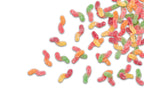 Naturally Colored Sour Tiny Gummy Worms D2